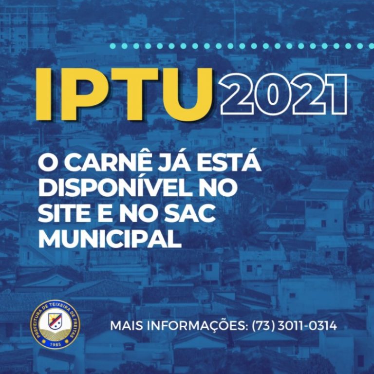 Carnê on-line para pagamento do IPTU já está disponível